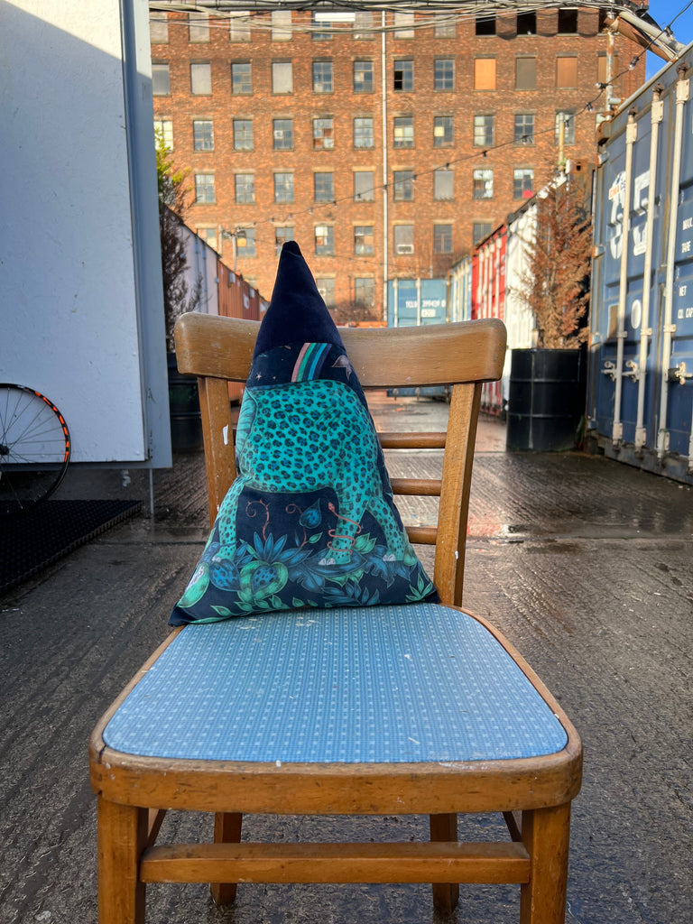 Mountain Zero Waste Cushion (Blue)