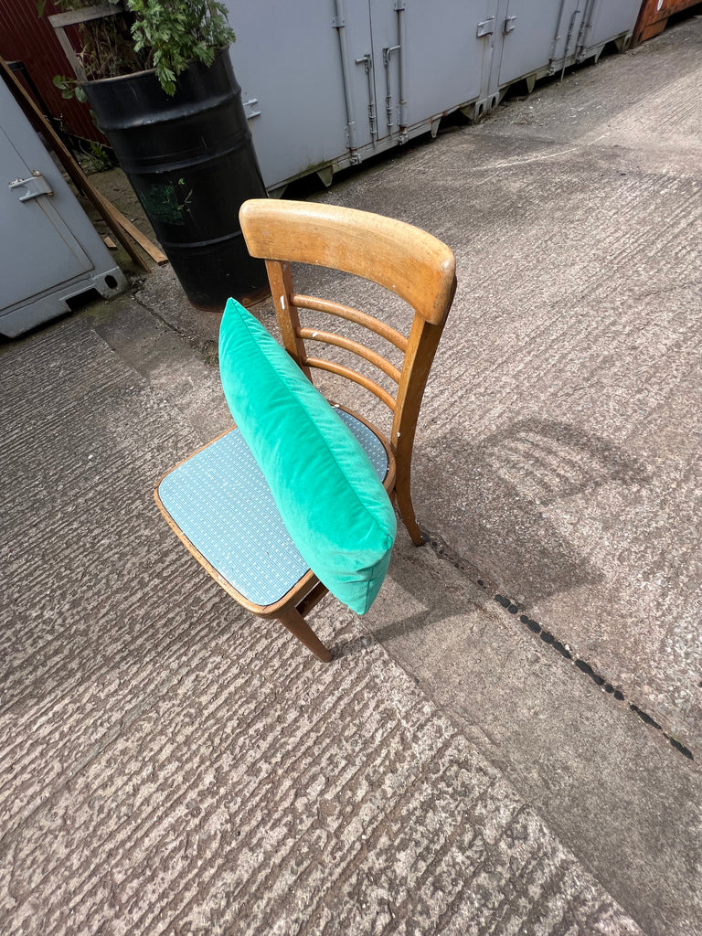 Turquoise Velvet Bolster Cushion